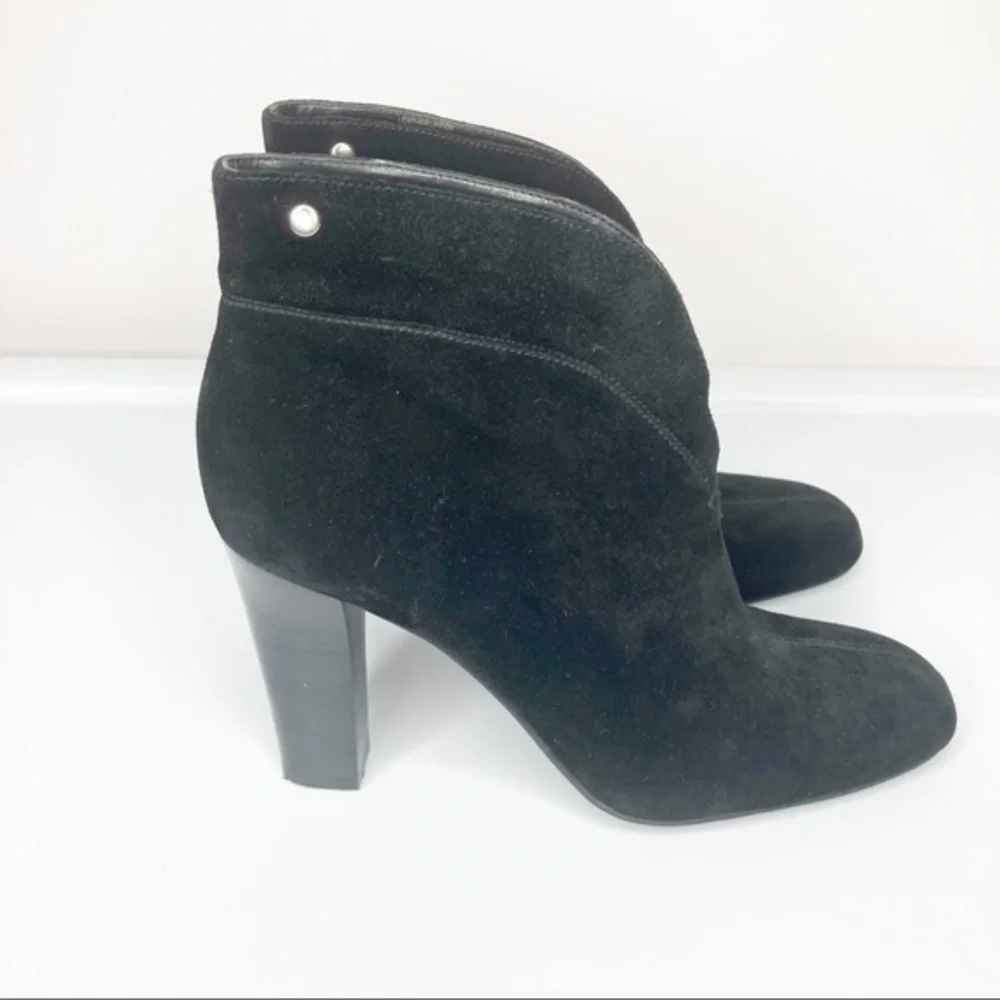 Franco Sarto Black Suede‎ Booties Sz 8.5